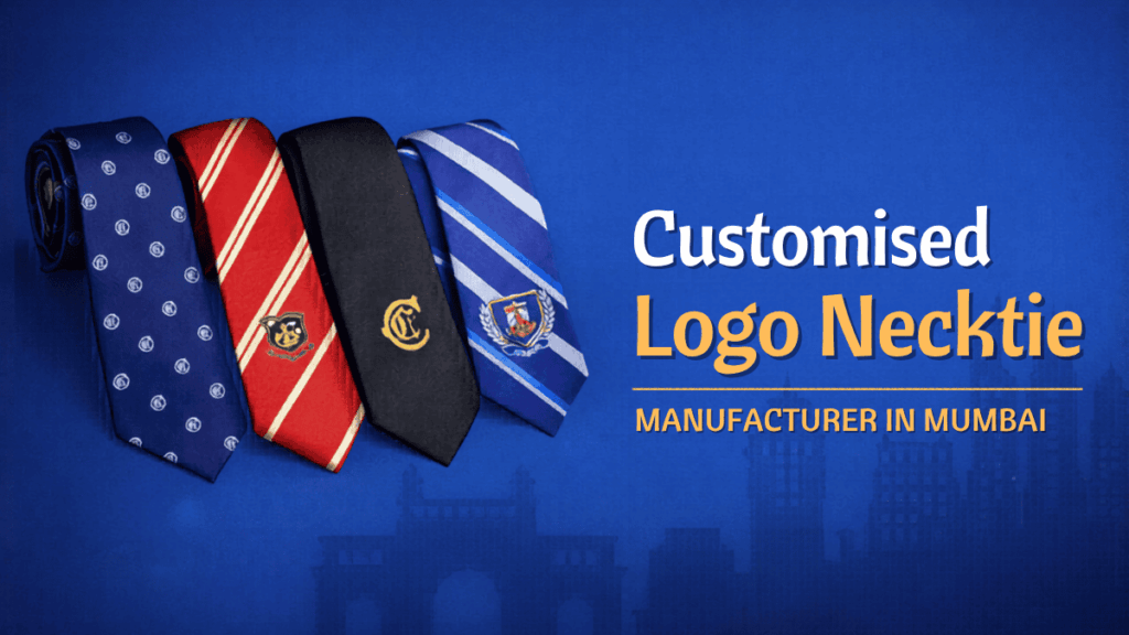 Looking for Customised Logo Necktie in Mumbai? Blue Shine manufactures premium corporate logo neckties for companies, schools, and events