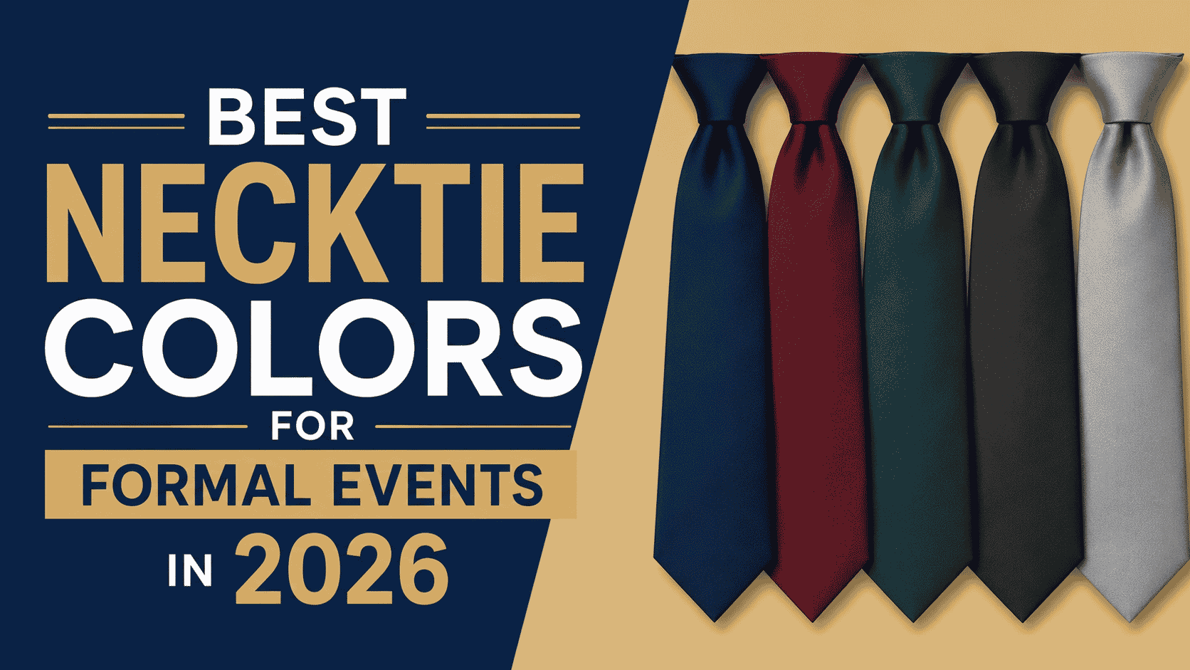 Discover the best necktie colors for formal events in 2026. Learn how to match ties with suits for weddings, business meetings, and parties.