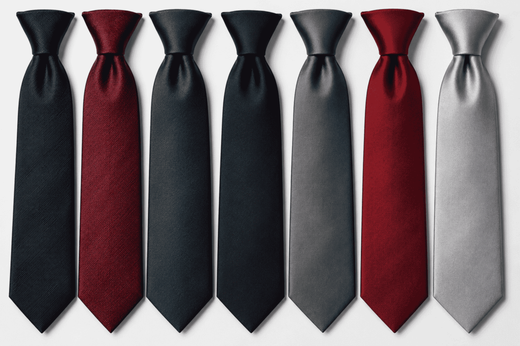 Discover the best necktie colors for formal events in 2026. Learn how to match ties with suits for weddings, business meetings, and parties.
